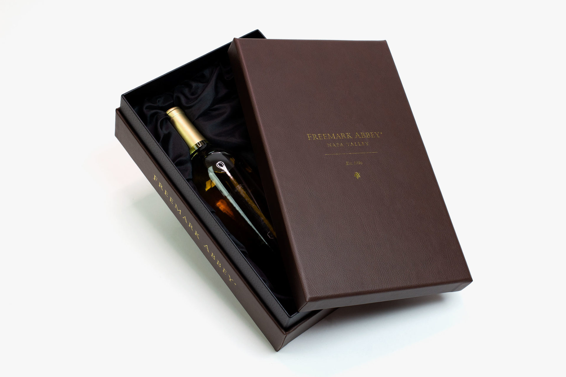 FREEMARK ABBEY Est 1886 Leather Wine Box - Gala De Luxe